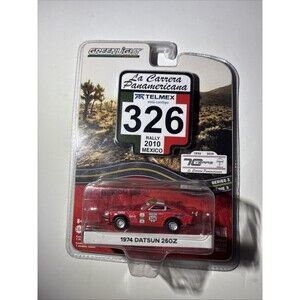 Greenlight 1974 DATSUN 260Z Red '74 LaCARRERA PANAMERICANA 2010 Mexico Rally